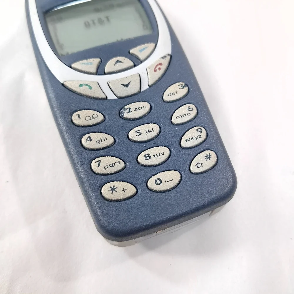 Vintage Nokia‎ 3360 blue Cell Phone Non-Working Sample Collector's display